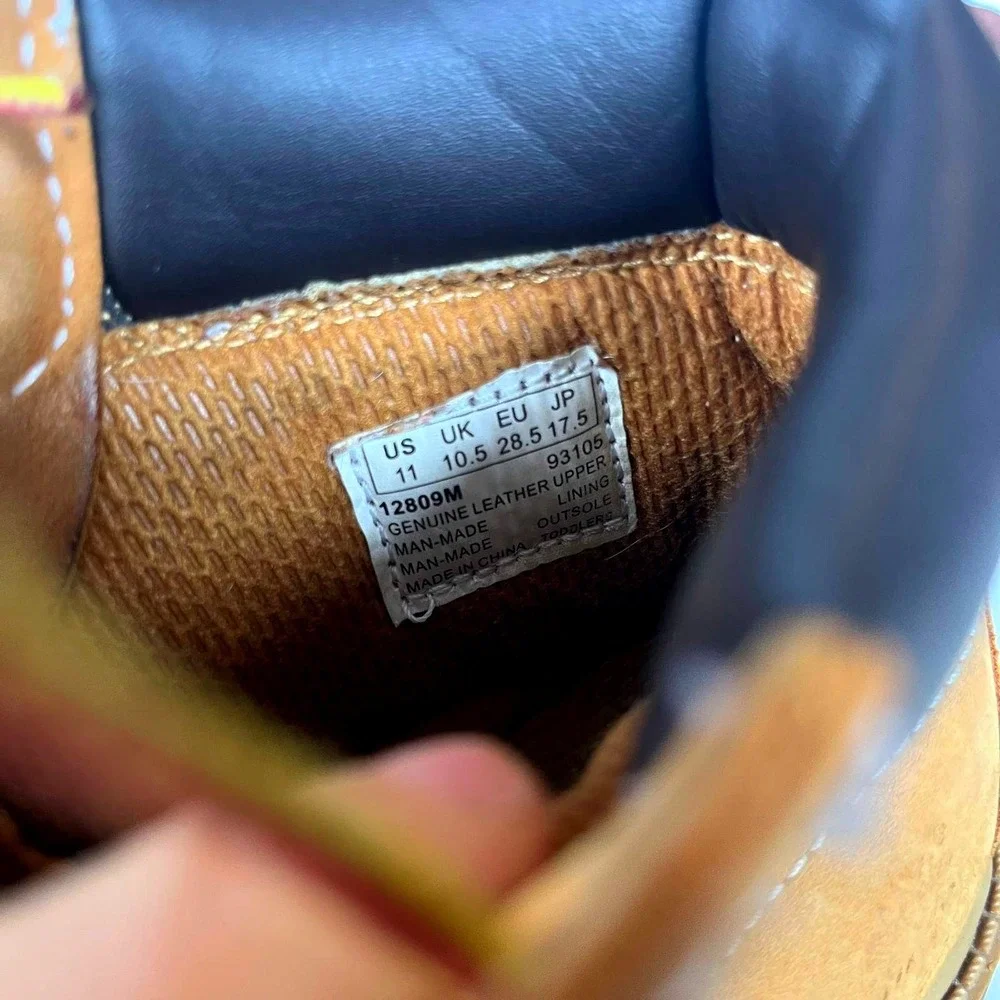 Timberland Toddler's Premium 6-Inch Waterproof‎ Boots Wheat Nubuck Sz 11T 12809M